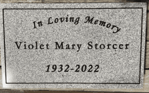 g-15 Light Grey Headstone