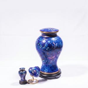 深蓝景泰蓝骨灰瓮