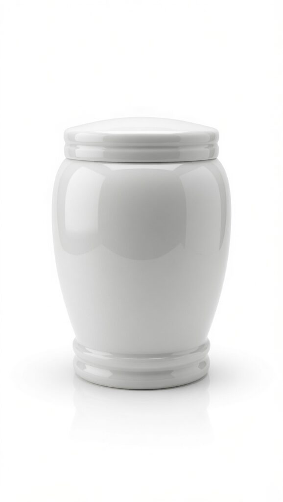 Pure White Granite Urn